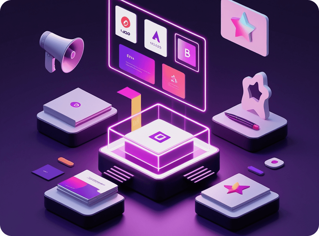 BrandBlueprint AI 3D Illustration